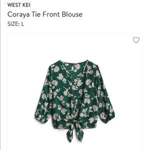 Stitch Fix West Kei Coraya Tie Front Blouse
